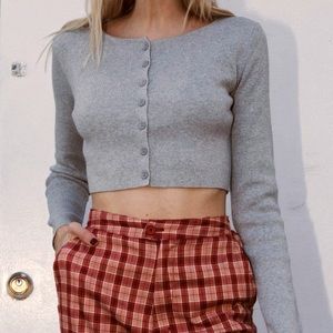 athelia knit cropped cardigan